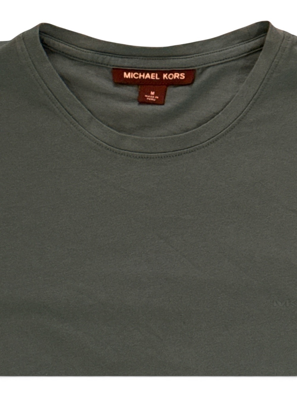 Michael Kors Men's Short Sleeve Crewneck Tee in Teal - Picture 3 of 4